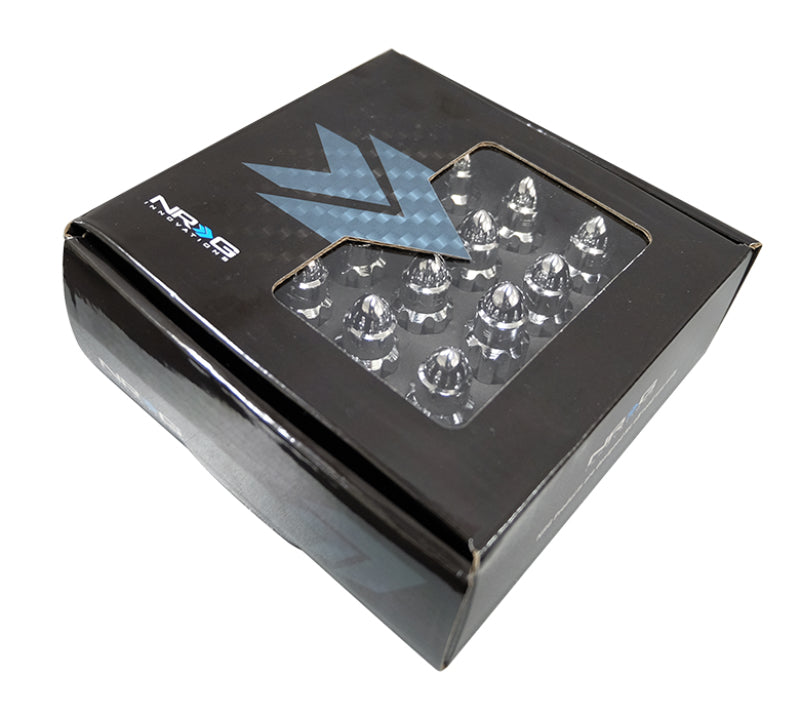 NRG M12 x 1.5 Steel Lug Nut Set  Bullet Shape 21 pc Silver W/ Lock Key 10T6B LN-LS500SL-21 Photo - Primary