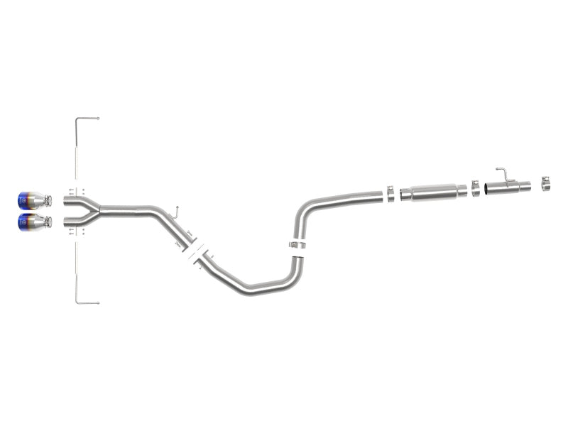 aFe Takeda Exhaust Cat-Back 19-20 Hyundai Veloster 304SS Blue Flame Dual Tips Exhaust 49-37011-L 49-37011-L Photo - Unmounted