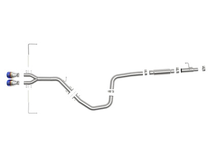 aFe Takeda Exhaust Cat-Back 19-20 Hyundai Veloster 304SS Blue Flame Dual Tips Exhaust 49-37011-L 49-37011-L Photo - Unmounted