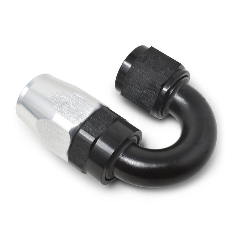Russell HOSE END #10 AN SWIVEL 180 DEG TIGHT RADIUS CLR/BLK ANODIZED 613523 Photo - out of package