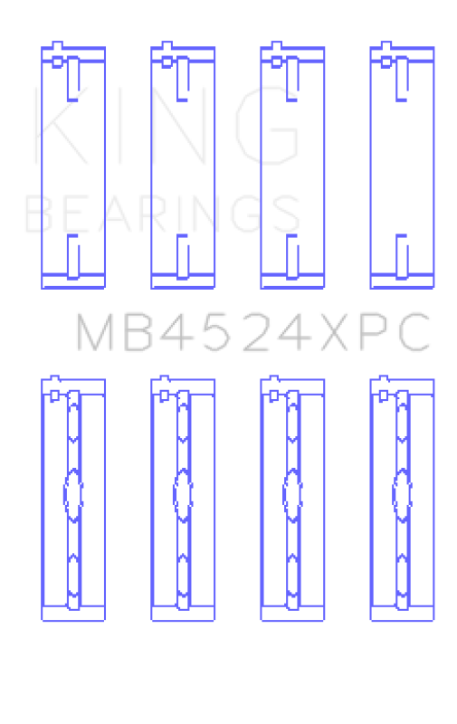 King Engine Bearings King Nissan VR38DETT (Size STDX) pMaxKote Crankshaft Main Bearing Set MB4524XPCSTDX MB4524XPCSTDX Photo - Primary