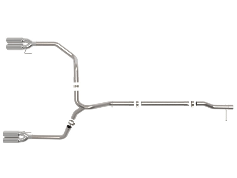 aFe GM Trucks 23-24 L6-3.0L (td) LZ0 Vulcan Series 3in 304 SS DPF-Back Exhaust System w/Polished Tip 49-34146-P 49-34146-P Photo - Unmounted
