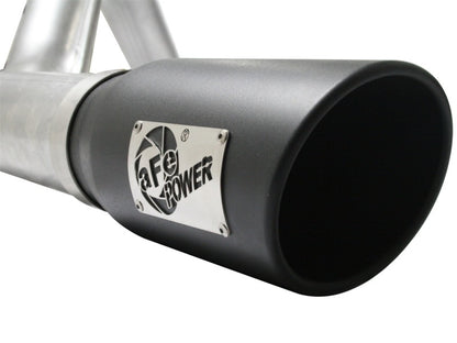 aFe Aluminized Cat-Back Exhaust No Muffler Black - Ford F-150 11-14 49-03041-B Photo - Unmounted