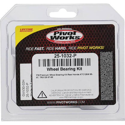 Pivot Works Honda Wheel Bearing Kit Premium Bearings 25-1032-P 25-1032-P Photo - Primary
