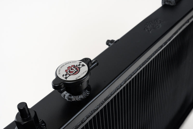 CSF 92-00 Honda Civic w/K-Swap V3 Radiator - Black Finish 2850KB 2850KB Photo - Close Up