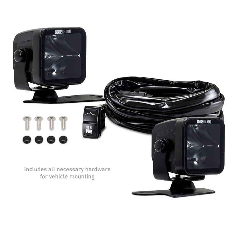 Borne Off-Road 21+ Bronco Light Pods 2pc Ditch 3x3 Spot BNLT-BR-21-DT2S BNLT-BR-21-DT2S Photo - Primary