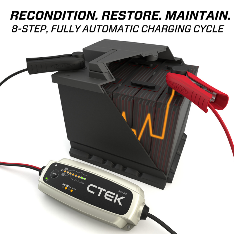 CTEK Battery Charger - MXS 5.0 4.3 Amp 12 Volt 40-206 Features and Benefits