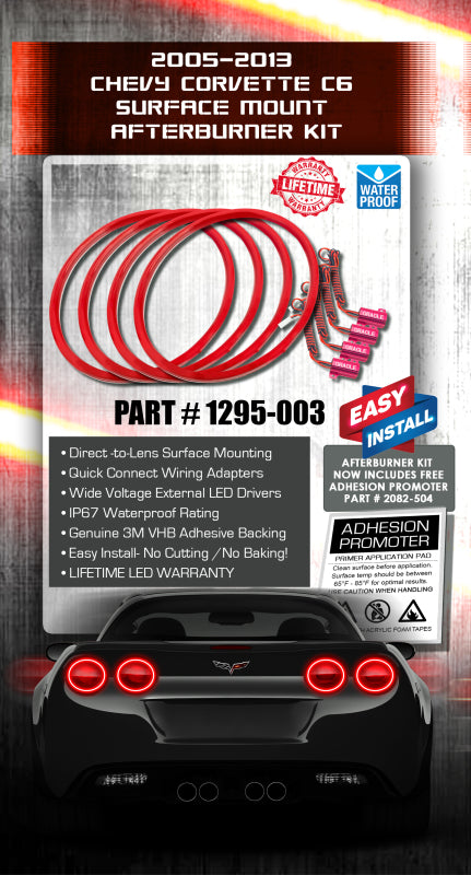 ORACLE Lighting Oracle Chevy Corvette C6 05-13 LED Waterproof Afterburner Kit - Red 1295-003 1295-003 User 4