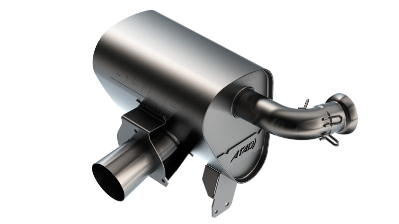Borla 15-22 Can-Am Maverick X3 900cc Triple Turbo Manifold-Back Exhaust Atak Muffler - Black Coated 12678CB 12678CB Photo - Primary