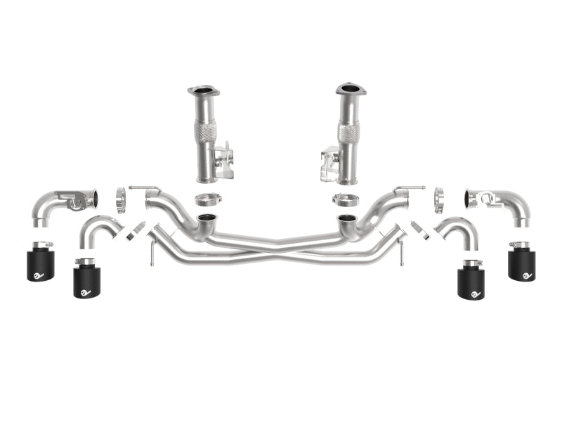 AFe MACH Force-Xp 304 Stainless Steel Cat-Back Exhaust Black 2020 Chevrolet Corvette C8 49-34124NM-B 49-34124NM-B Photo - Unmounted