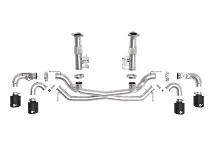 AFe MACH Force-Xp 304 Stainless Steel Cat-Back Exhaust Black 2020 Chevrolet Corvette C8 49-34124NM-B 49-34124NM-B Photo - Unmounted