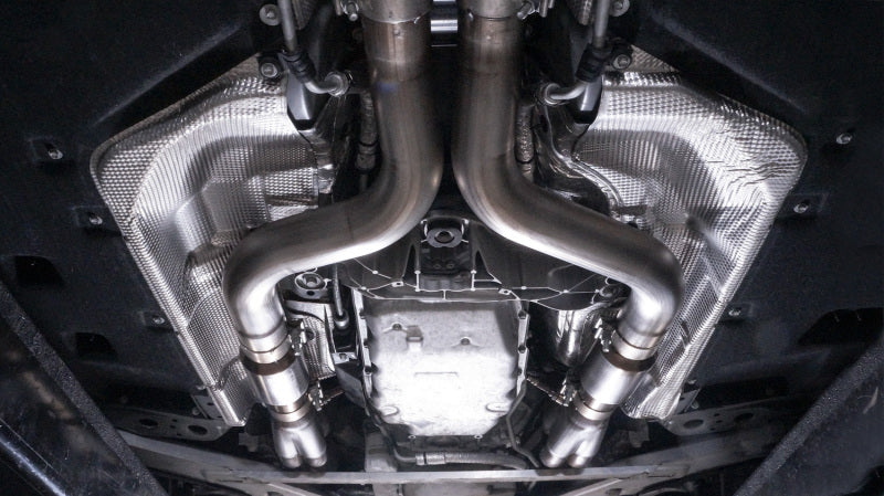 Stainless Works 2016-18 Cadillac CTS-V Sedan Headers 2in Primaries 3in Catted Leads Into X-Pipe CTSV16HCAT CTSV16HCAT Photo - Mounted
