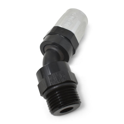Russell Performance -10 AN Black Male SAE Port to -8 Hose 90 Degree (-10 Port 7/8in-14 Thread) 612423 612423 Photo - out of package
