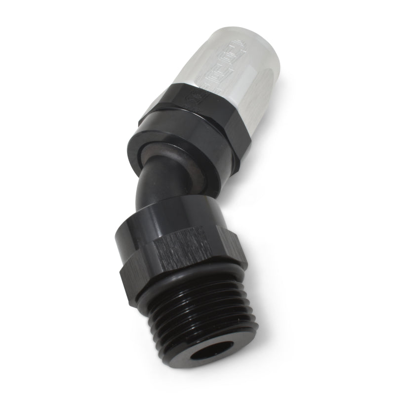 Russell Performance -10 AN Black Male SAE Port to -8 Hose 90 Degree (-10 Port 7/8in-14 Thread) 612423 612423 Photo - out of package