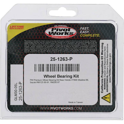 Pivot Works Honda, Suzuki Wheel Bearing Kit Premium Bearings 25-1263-P 25-1263-P Photo - Primary
