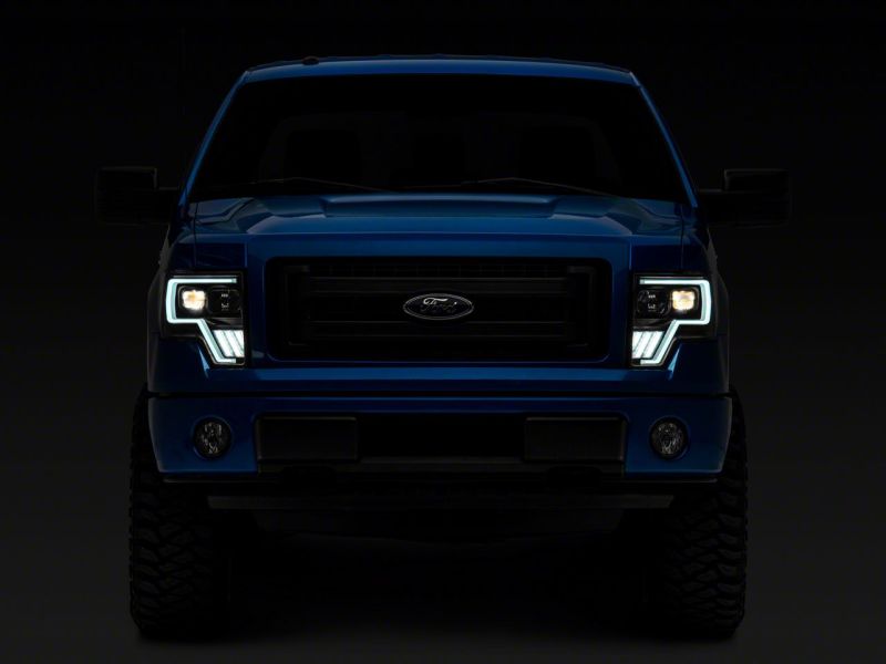 Raxiom 09-14 Ford F-150 Axial G4 Light Bar Switchback Projector Headlights- Blk Housing (Clear Lens) T546755 T546755 Photo - Close Up