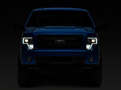 Raxiom 09-14 Ford F-150 Axial G4 Light Bar Switchback Projector Headlights- Blk Housing (Clear Lens) T546755 T546755 Photo - Close Up