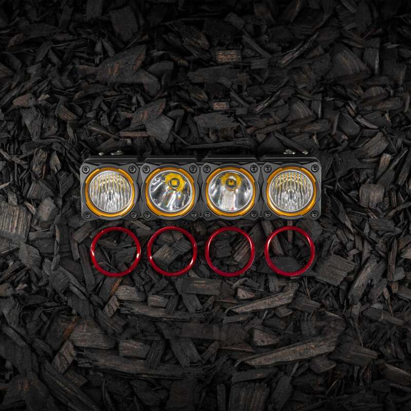 KC HiLiTES FLEX ERA LED Light Bar Bezel Kit for 10in. Segments - Red 30579 30579 Photo - lifestyle view