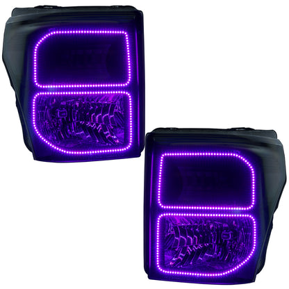 ORACLE Lighting Oracle Ford F250/350 11-16 Halo Kit (Square Ring Design) - ColorSHIFT w/ BC1 Controller 2383-335 2383-335 Photo - Unmounted