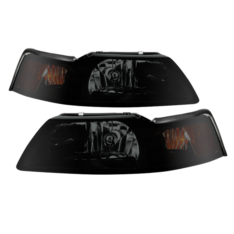 SPYDER Xtune Ford MUStang 99-04 OEM Amber Headlights Black Smoked HD-JH-FM99-AM-BSM 9030345 9030345 Photo - Primary