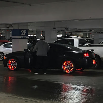 ORACLE Lighting Oracle LED Illuminated Wheel Rings - Double LED - Red 4228-003 4228-003 Photo - lifestyle view
