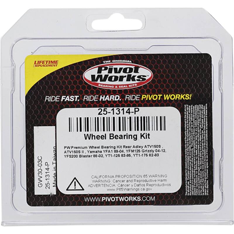 Pivot Works Adley, KAYO, Yamaha Wheel Bearing Kit Premium Bearings 25-1314-P 25-1314-P Photo - Primary