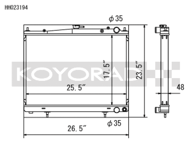 Koyo KOY Racing Radiators Cooling Radiators main image