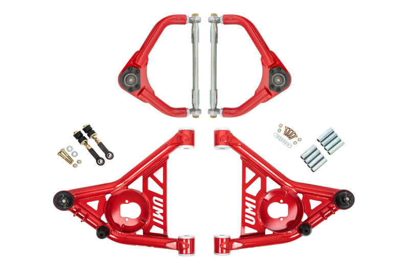 UMI Performance 70-81 GM F-Body Front A-arm Kit Delrin Bushings Adj Tall Ball Joints 265256-1-R 265256-1-R Photo - Primary