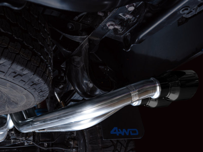 AWE Tuning AWE 16-22 Toyota Tacoma 0FG Catback Exhaust w/ BashGuard - Dual Diamond Black Tips 3015-33826 3015-33826 Photo - Mounted
