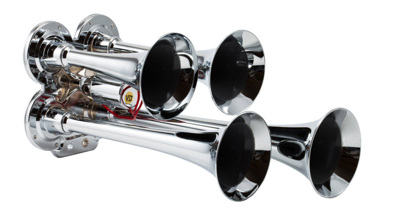 Kleinn Air Horns Kleinn Chrome Quad Horn/ 12.5In/10In/7.5In/6In - Chrome-Plated Zinc Alloy 141 141 Photo - Primary