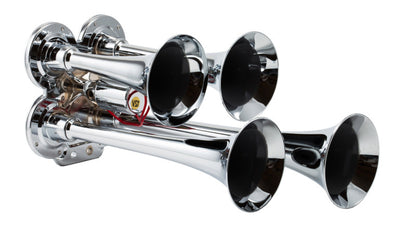 Kleinn Air Horns Kleinn Chrome Quad Horn/ 12.5In/10In/7.5In/6In - Chrome-Plated Zinc Alloy 141 141 Photo - Primary