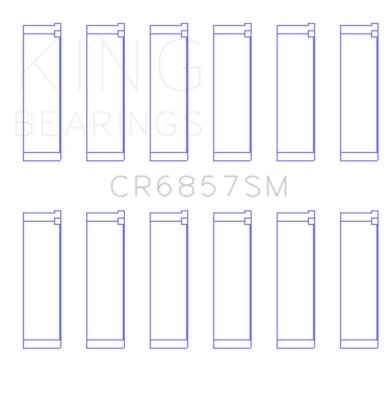 King Engine Bearings King Chrysler Pentastar 3.6L ERB V6 (Size STD) Connecting Rod Bearing Set CR6857SM CR6857SM Photo - Primary
