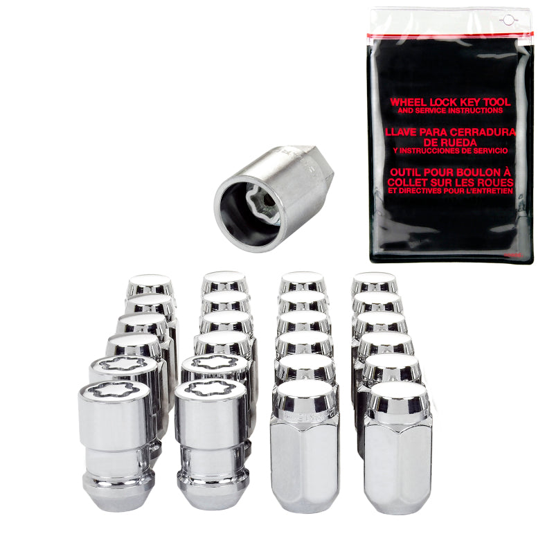 McGard 6 Lug Hex Install Kit w/Locks (Cone Seat Nut) M12X1.5 / 13/16 Hex / 1.5in. Length - Chrome 84657 84657 Photo - Primary