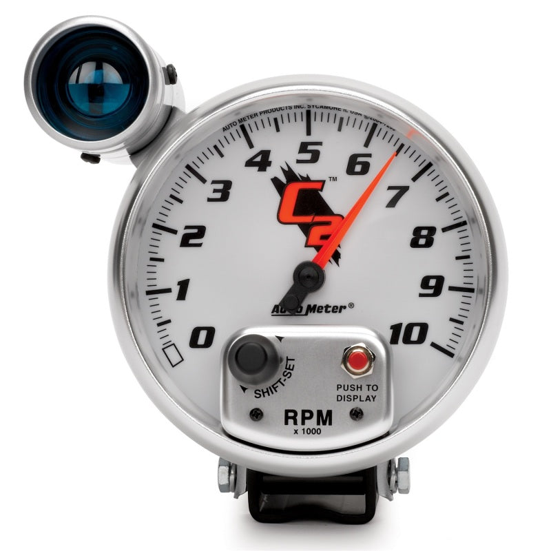 Autometer Gauge, Tachometer, 5", 10K Rpm, Pedestal W/ Ext. Shift-Lite, C2 7299 Photo - Primary