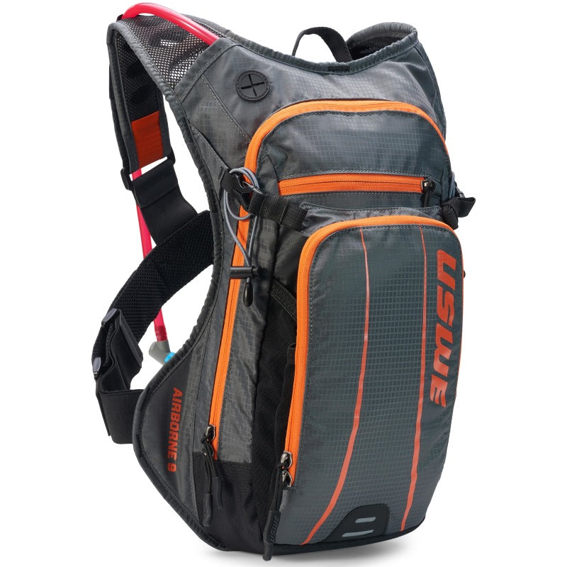 USWE Airborne MTB Hydration Pack 9L - Grey/Orange 2091918