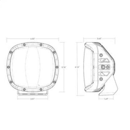 Rigid Industries Adapt XP Xtreme Powersports LED Light 300414 Line Art