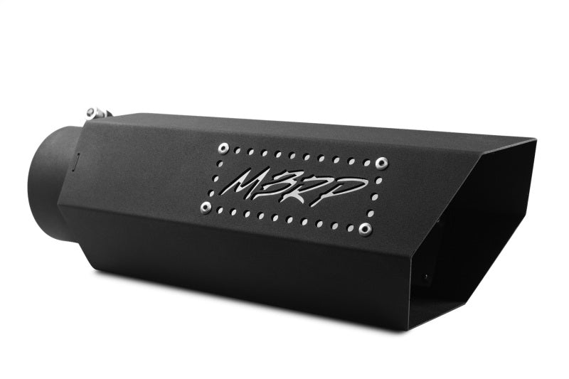 MBRP Universal Hex Tip 4in Inlet 16in Length w/ Logo T5164BLK Photo - Primary