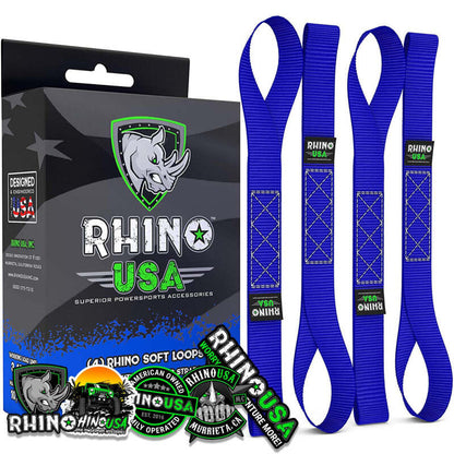 Rhino USA Soft Loops Motorcycle Tie-Down Set 4-Pack Blue SOFT4PACK-BLU SOFT4PACK-BLU Photo - Primary