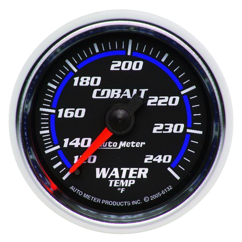 Autometer 2-1/16 Water Temperature, 120-240 °F, Mechanical, Cobalt 6132 Photo - Primary