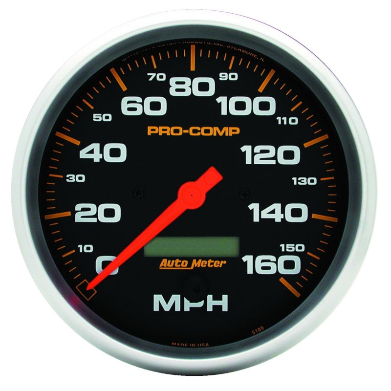 Autometer Gauge, Speedo, 3 3/8", 160mph, Elec. Program w/ Lcd Odo, Pro-Comp 5189 Photo - Primary