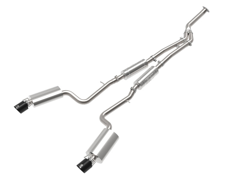 aFe POWER Takeda 16-17 Lexus IS200t L4-2.0L (t) 2.5in-3in 304 SS CB Exhaust w/ Black Tips 49-36059-B 49-36059-B Photo - Primary