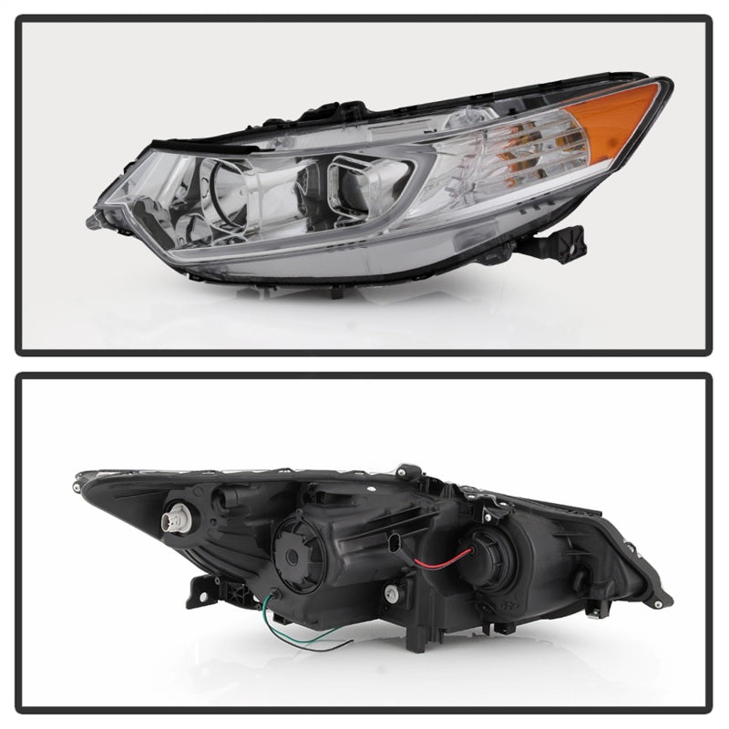 SPYDER xTune 09-14 Acura Projector Headlights - Light Bar DRL - Chrome (PRO-JH-ATSX09-LB-C) 9042225 9042225 Photo - Unmounted