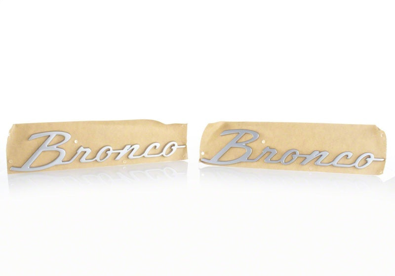 Ford Racing 21-23 Bronco Script Fender Badge - Silver M-1447-BSS M-1447-BSS Photo - Unmounted