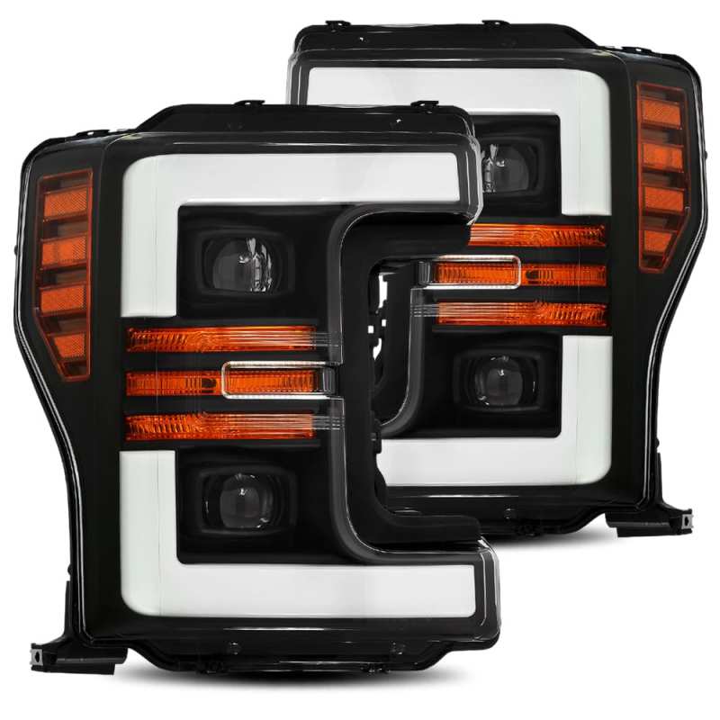 AlphaRex 17-19 Ford F-250 SD PRO-Series Proj Headlight Plnk Style Matte Blk w/Activ Light/Seq Signal 880106 880106 Photo - Primary