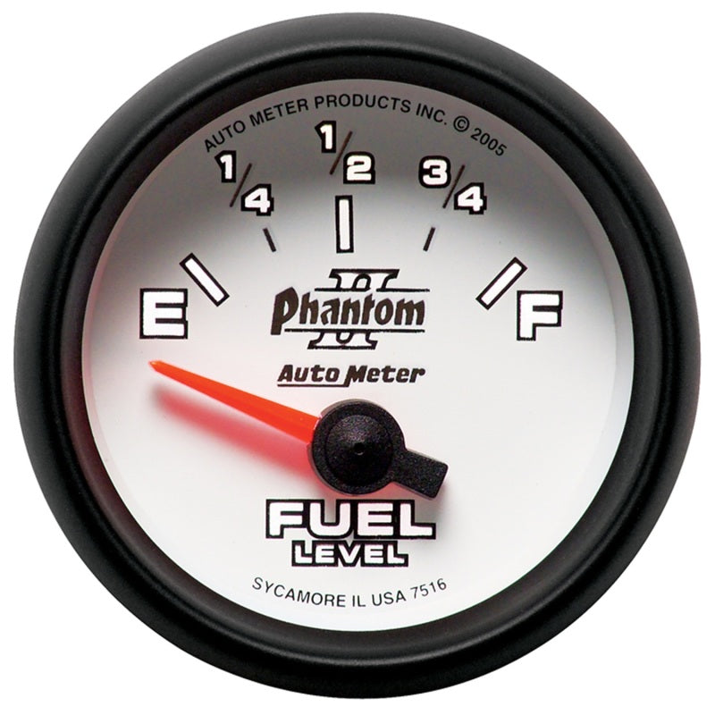 Autometer Phantom II 2-1/16in 240E - 33F OHM Electric Fuel Level Gauge 7516 7516 User 2
