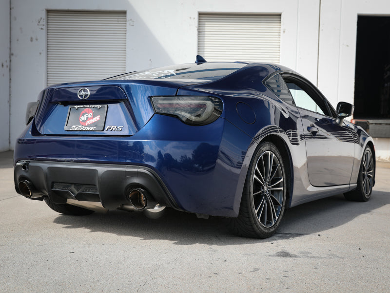 aFe Takeda Exhaust Axle-Back 13-15 Scion FRS / Subaru BRZ 304SS Carbon Fiber Dual Tips Exhaust 49-36023-C 49-36023-C Photo - Mounted