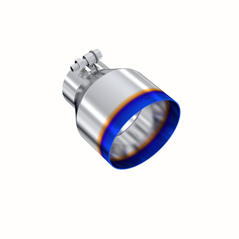 MBRP T304 Stainless Steel Burnt End Angle Cut Exhaust Tip - 3in. ID / 5in. OD / 6.5in. Length T5184BE T5184BE Photo - Primary