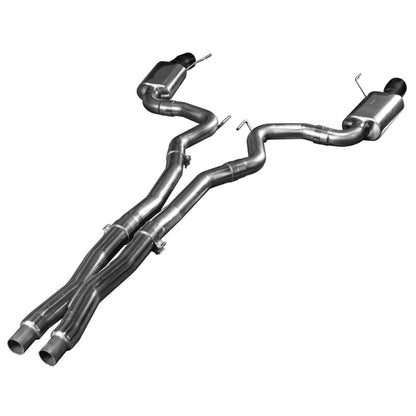 Kooks 15+ Mustang 5.0L 4V Convertible 3in Cat-Back w/ X-Pipe 4in Slash Cut B 11514111 Photo - Unmounted
