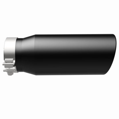Magnaflow Tip Stainless Black Coated Single Wall Round Single Outlet 5in Dia 4in Inlet 13in L 35238 35238 360 Degree Image Set