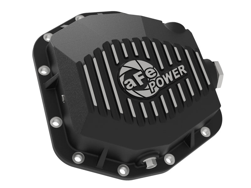 aFe 18-24 Jeep Wrangler JL Dana M220 Pro Series Front Diff Cover w/ Oil - Black 46-71001B 46-71001B Photo - Unmounted